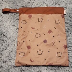 Brown and Tan Wet/dry Bag Double Zippered Pocket